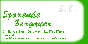 szorenke bergauer business card